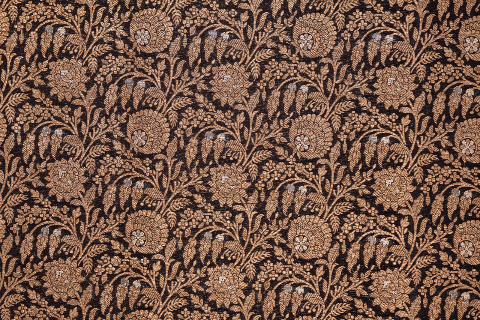 Black Handwoven Banarasi Brocade Fabric