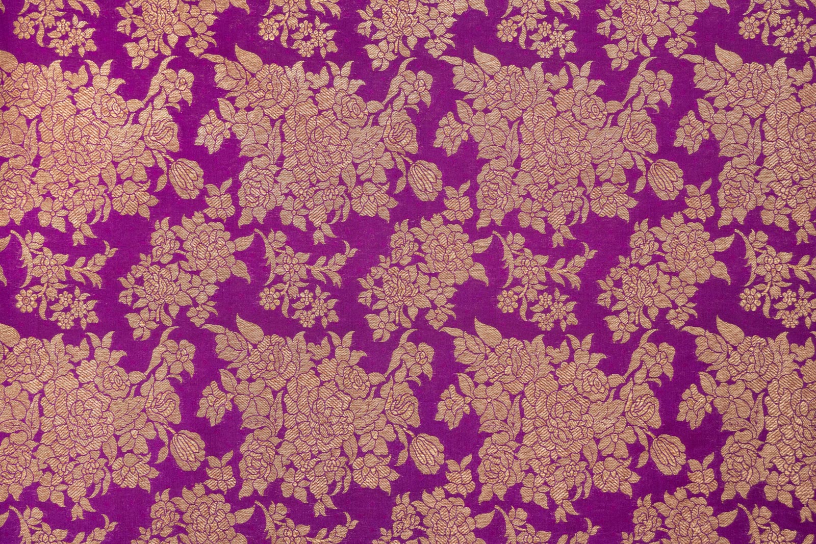 Magenta Pink Handwoven Banarasi Silk Fabric