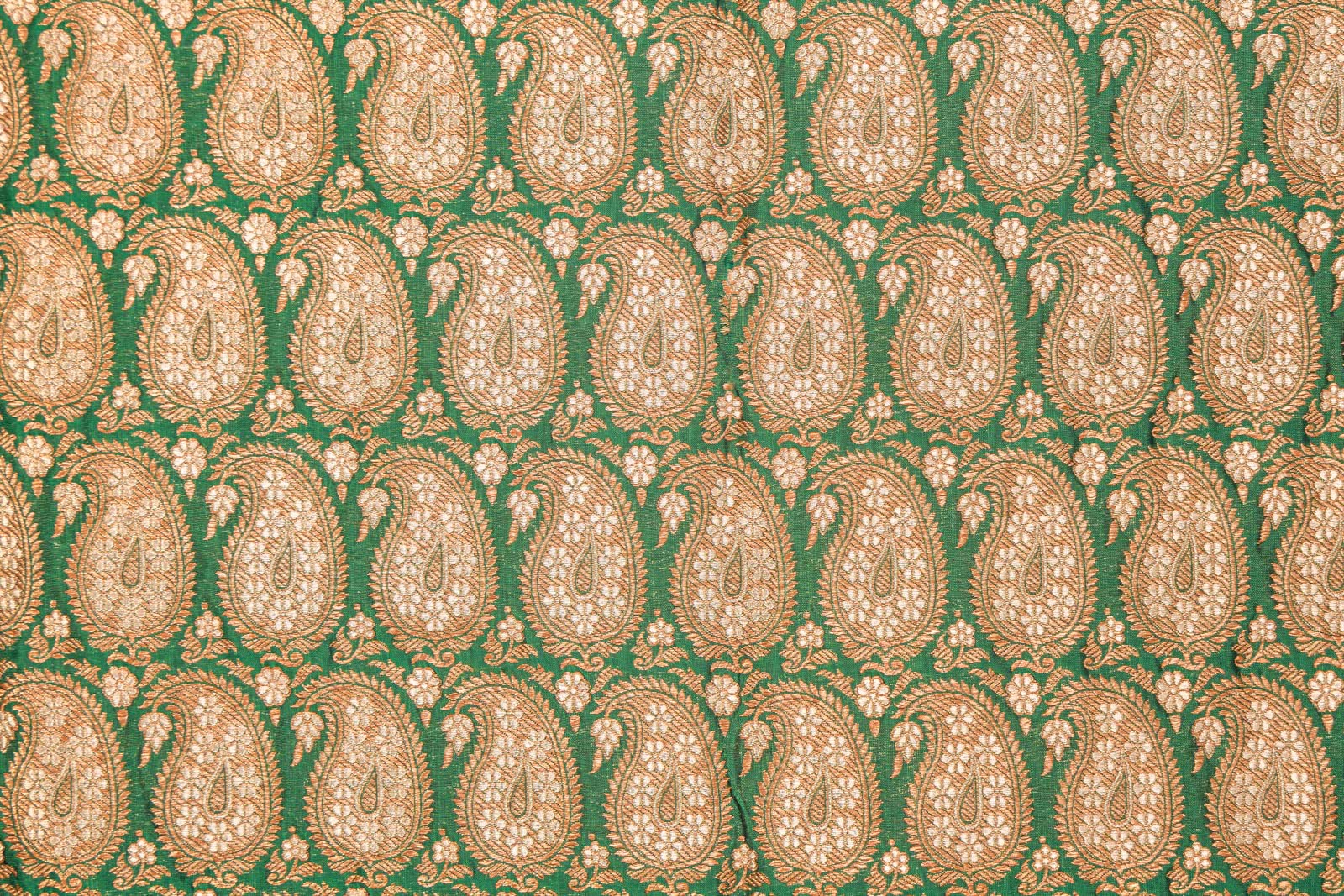 Green Handwoven Banarasi Brocade Fabric