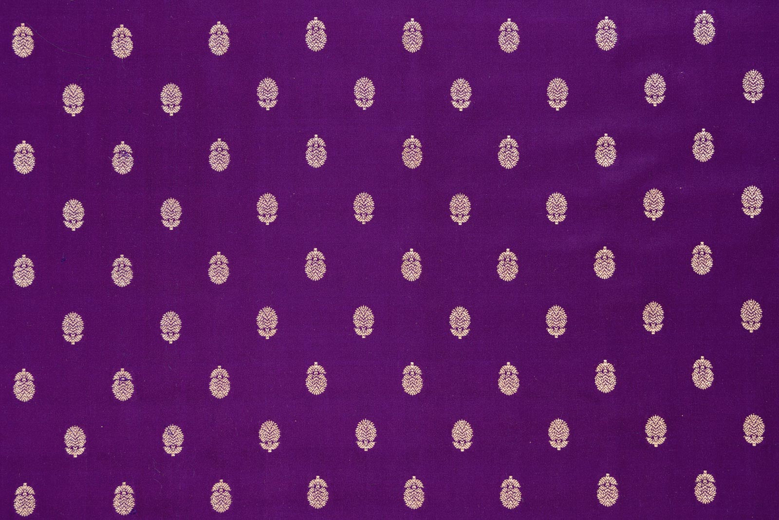 Purple Handwoven Banarasi Satin Silk Fabric