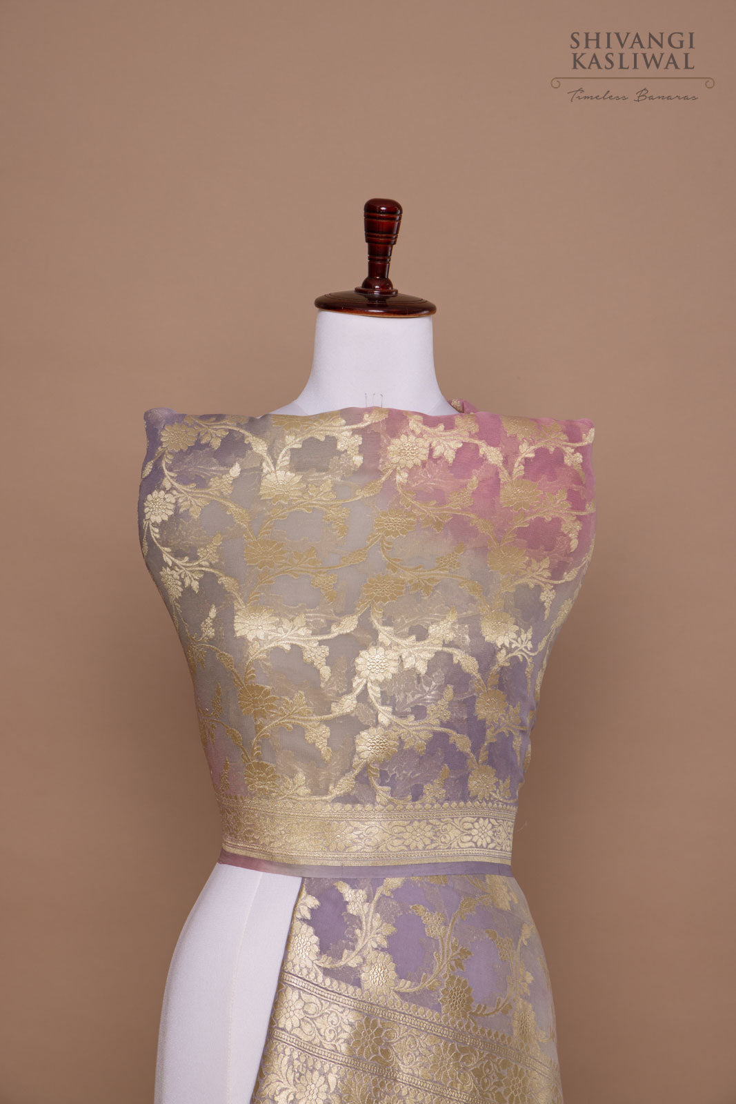 Multicolor Handwoven Banarasi Georgette Dupatta