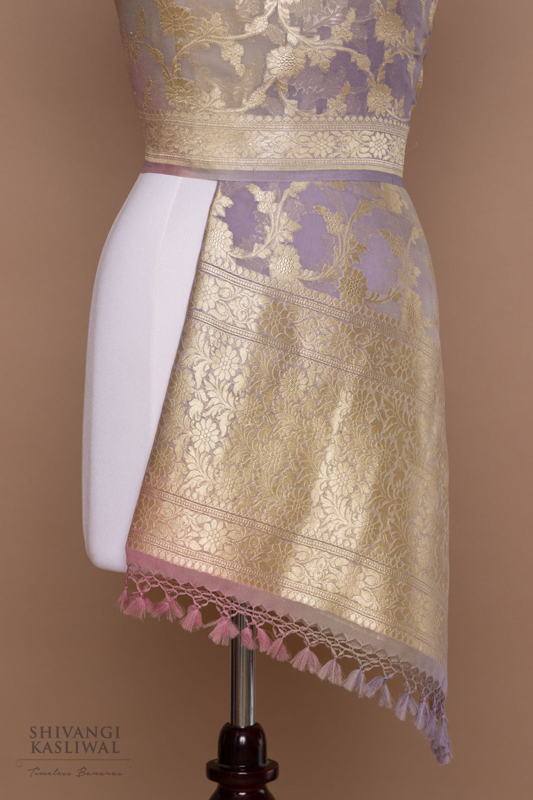 Multicolor Handwoven Banarasi Georgette Dupatta