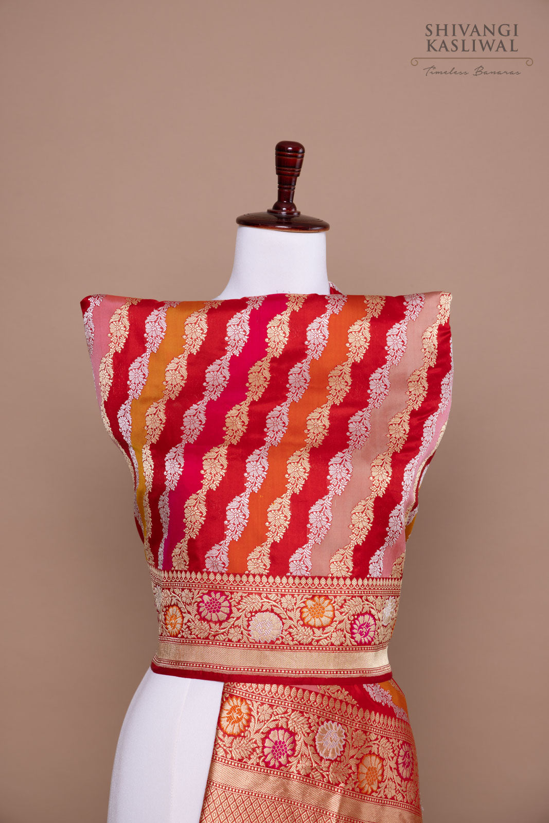 Multicolor Rangkat Handwoven Banarasi Kadhua Silk Dupatta