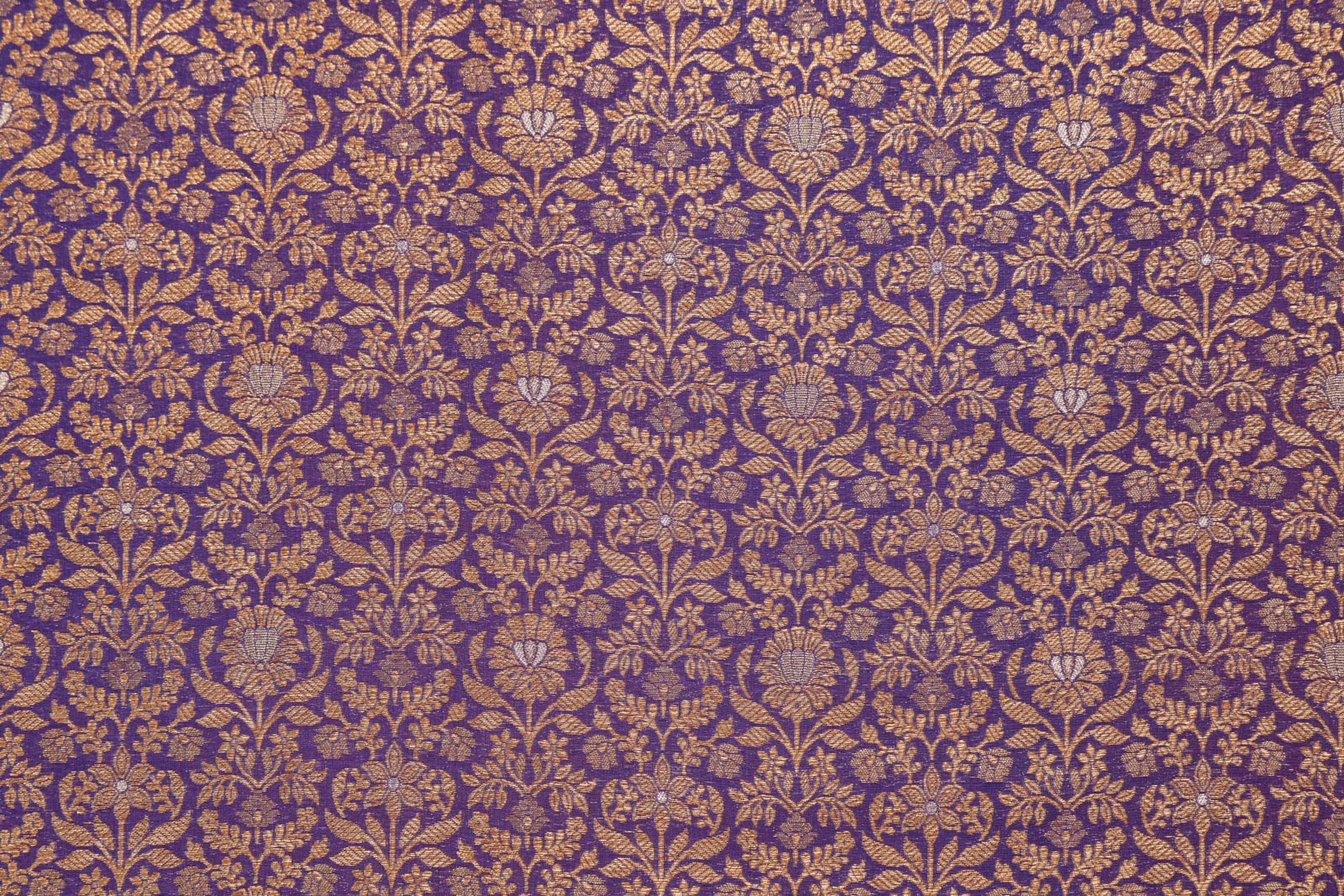 Blue Dual Tone Handwoven Banarasi Brocade Fabric