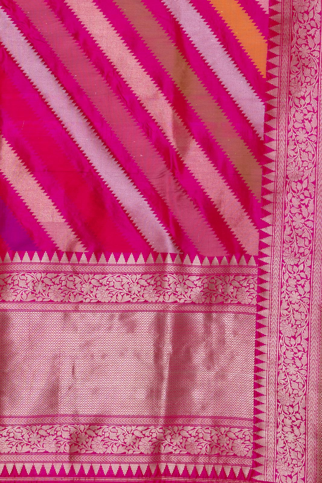 Multicolor Rangkat Handwoven Banarasi Kadhua Silk Dupatta