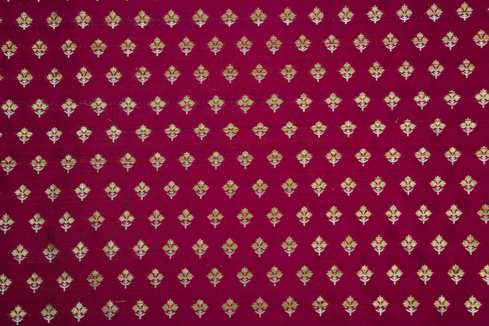 Wine Handwoven Banarasi Raw Silk Fabric