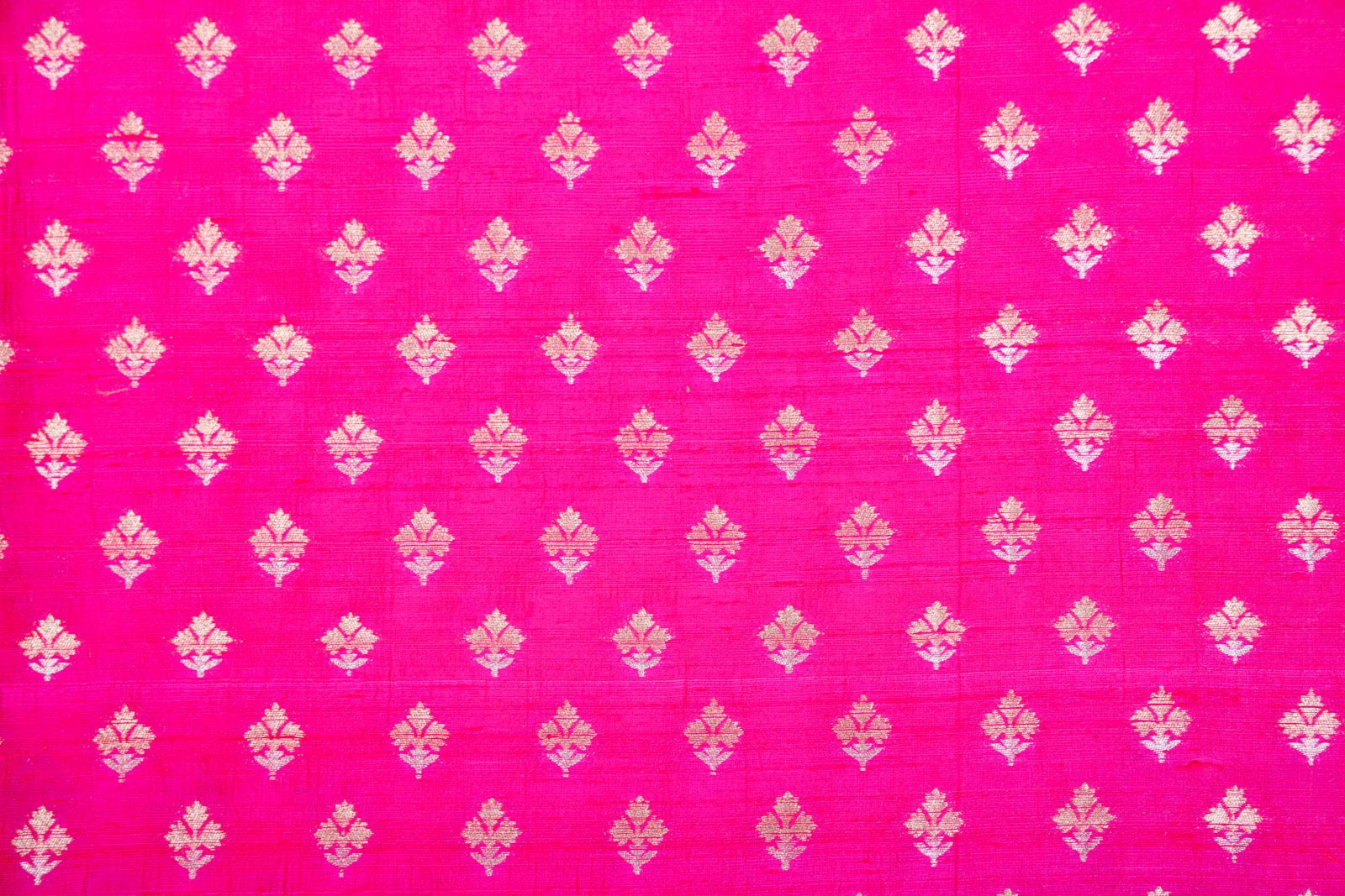 Rani Pink Handwoven Banarasi Raw Silk Fabric