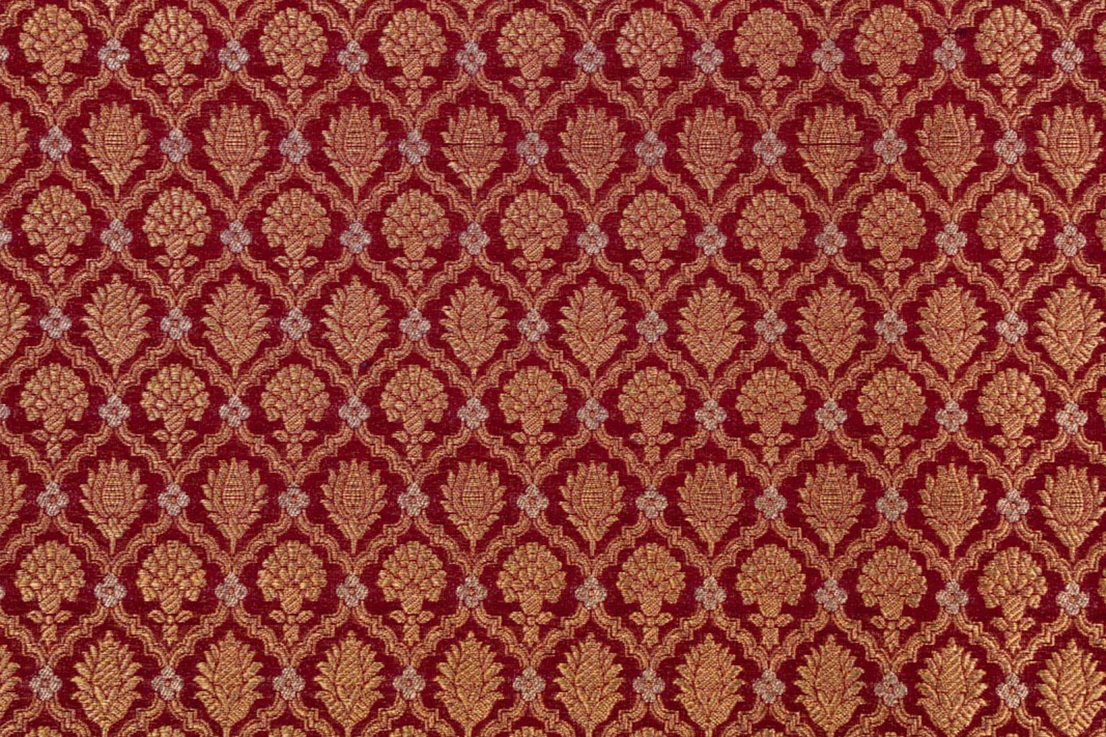 Maroon Handwoven Banarasi Brocade Fabric