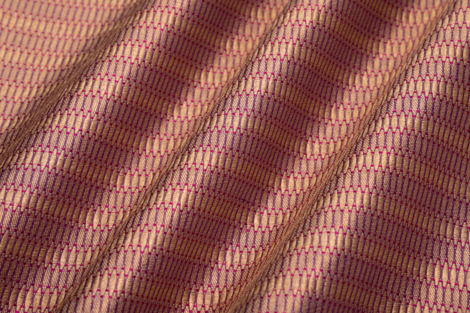 Purple Handwoven Banarasi Brocade Fabric