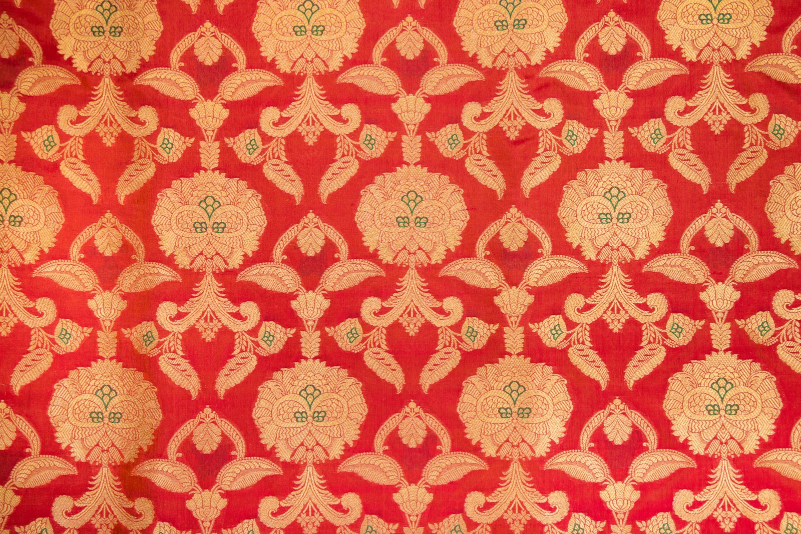 Red Handwoven Banarasi Silk Fabric