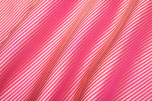 Rani Pink Handwoven Banarasi Brocade Fabric