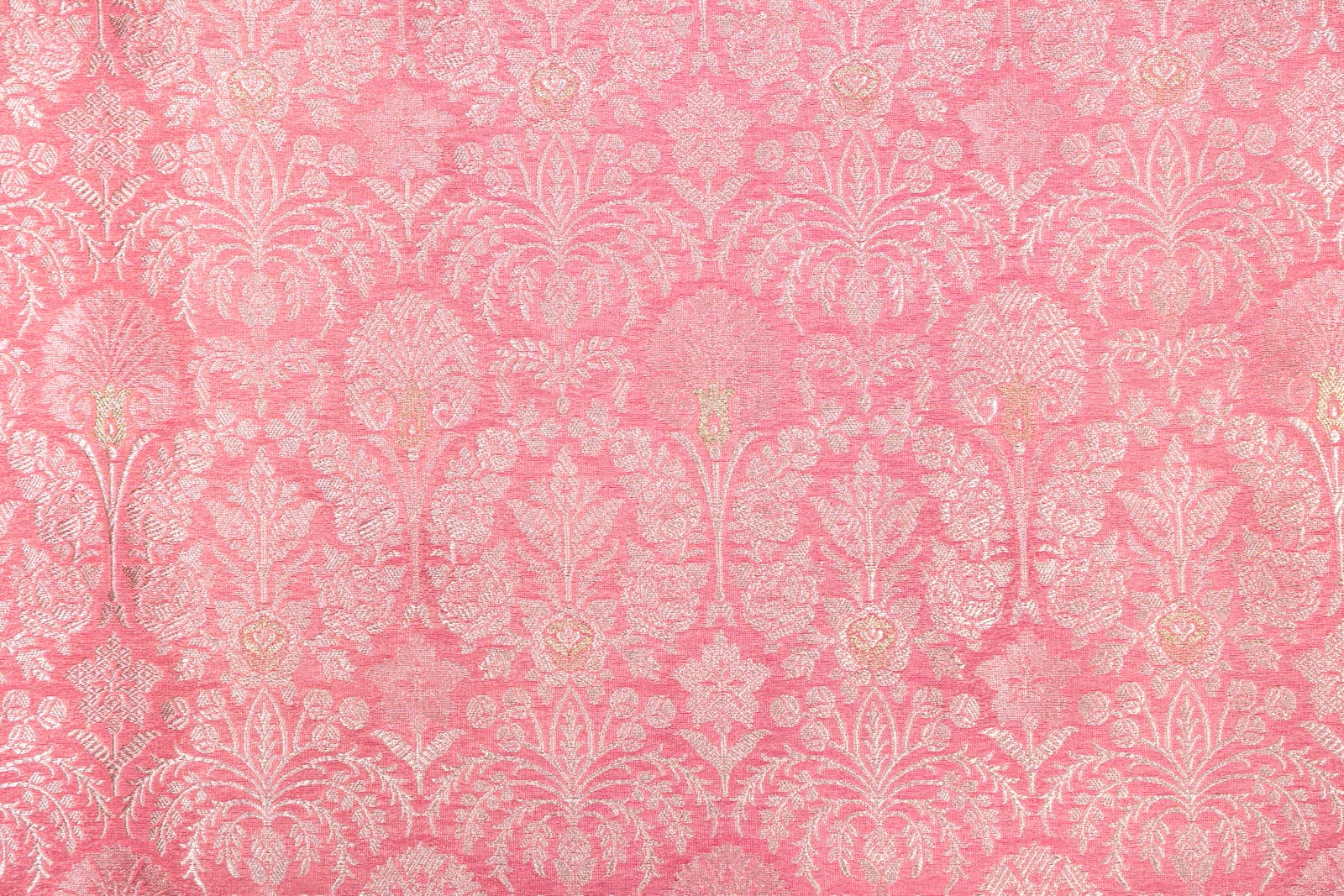 Pink Handwoven Banarasi Brocade Fabric