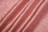 Peach Pink Handwoven Banarasi Brocade Fabric