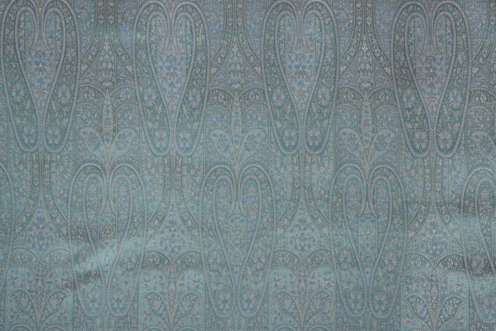 Powder Blue Handwoven Banarasi Tanchoi Silk Fabric