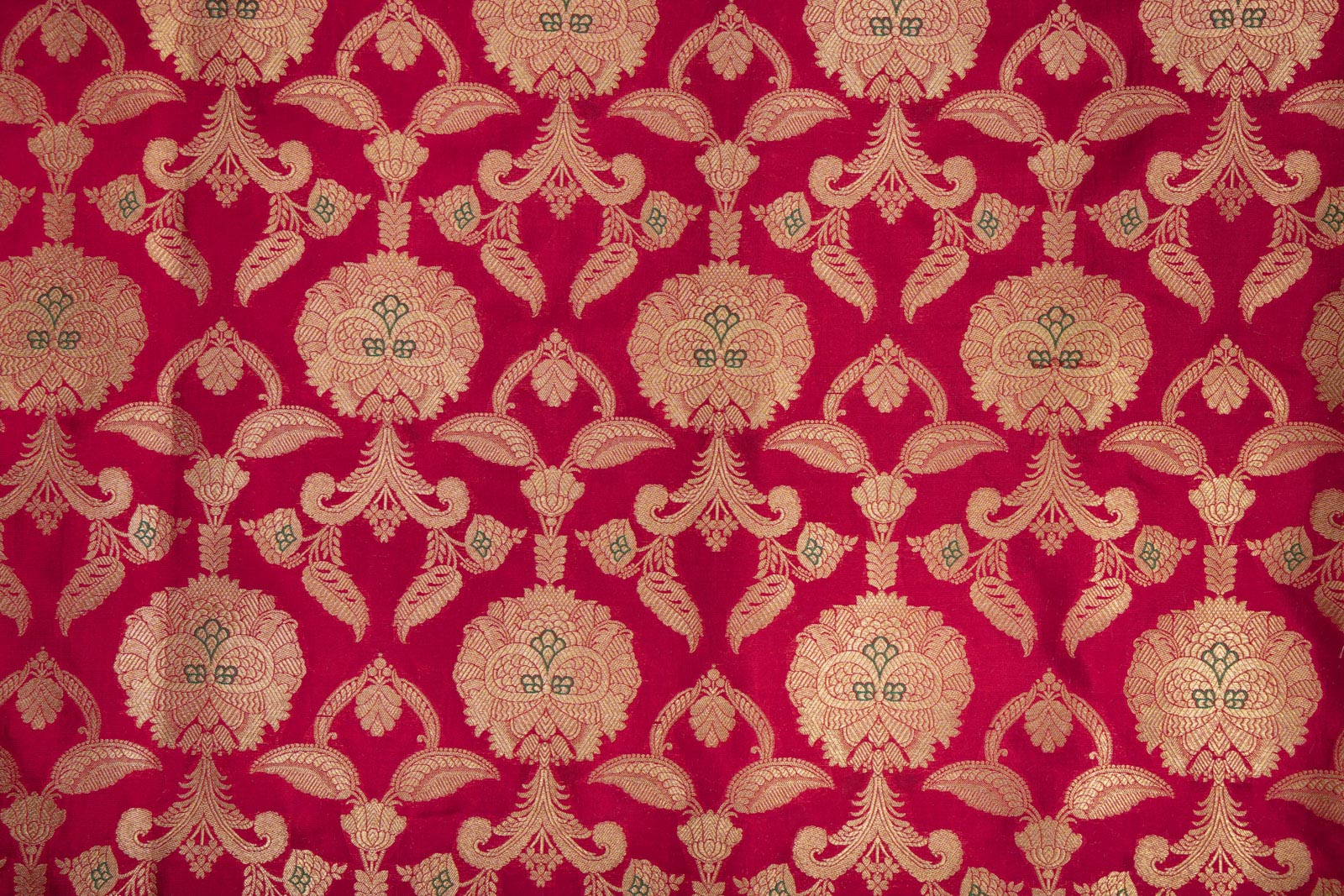 Pink Dual Tone Handwoven Banarasi Silk Fabric
