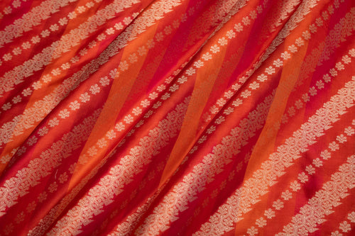 Multicolor Handwoven Banarasi Silk Fabric