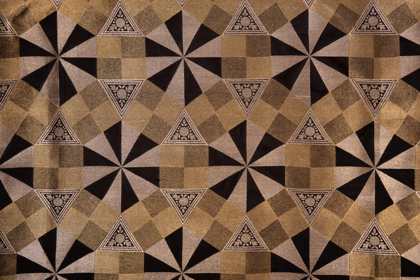 Black Handwoven Banarasi Silk Fabric