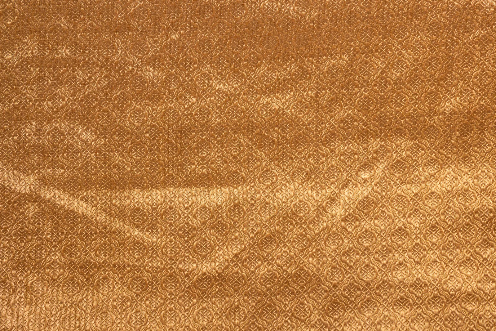 Mustard Yellow Handwoven Banarasi Tissue Silk Fabric
