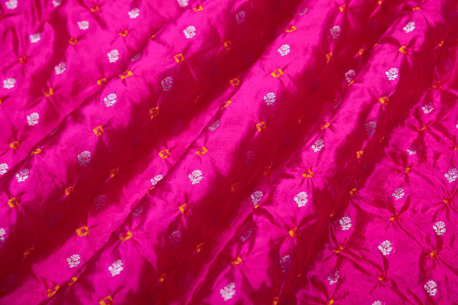 Pink Handwoven Banarasi Chiniya Silk Fabric