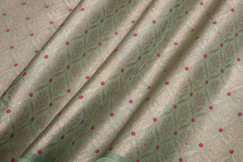 Pista Green  Handwoven Banarasi Brocade Fabric