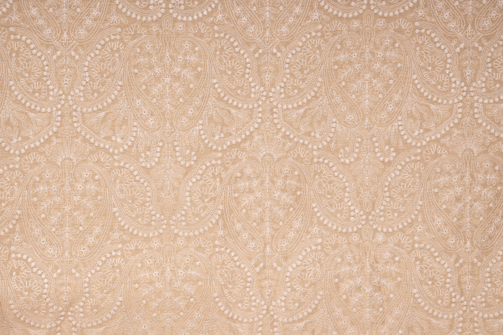 Beige Banarasi Moonga Silk Fabric