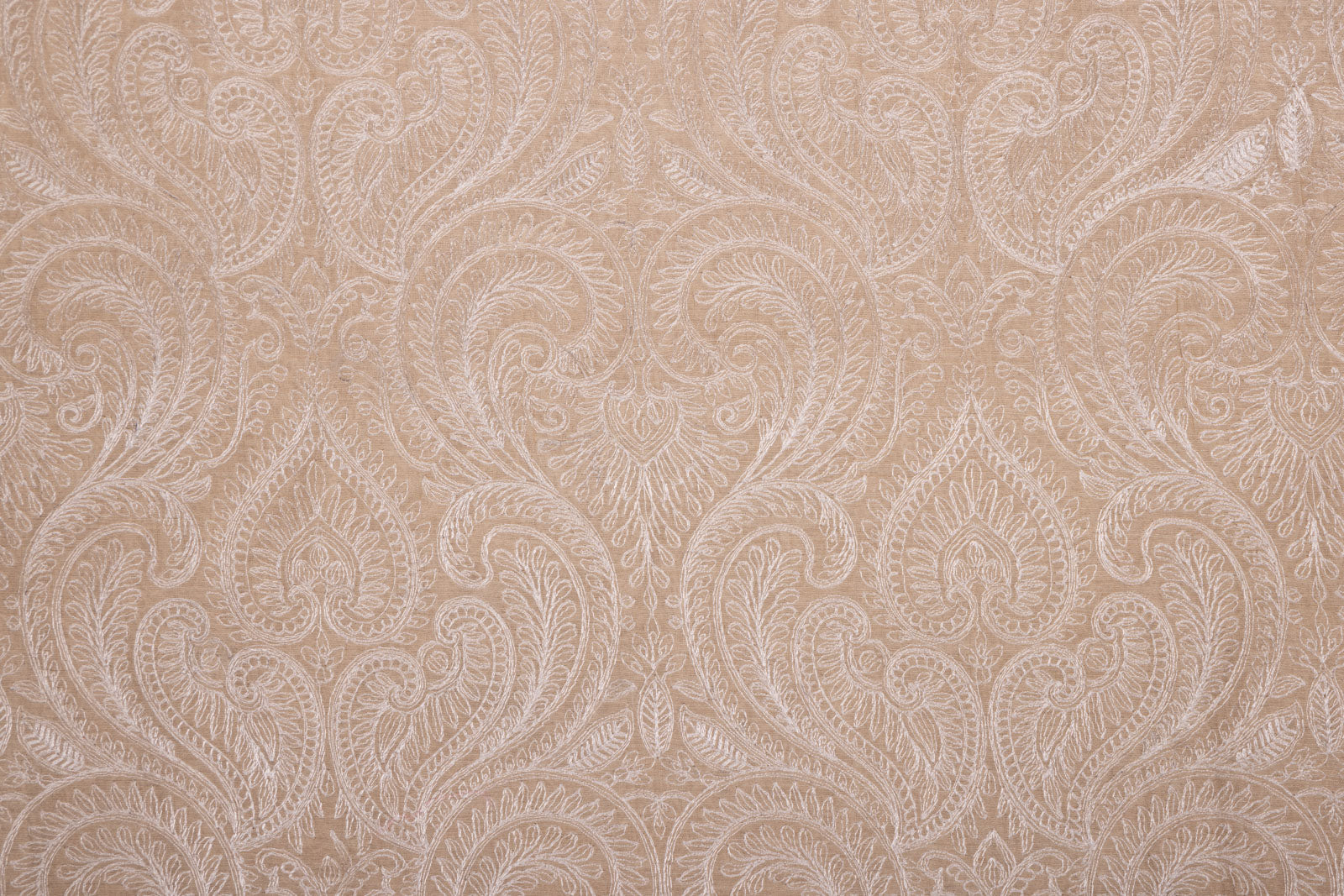 Beige Banarasi Moonga Silk Fabric