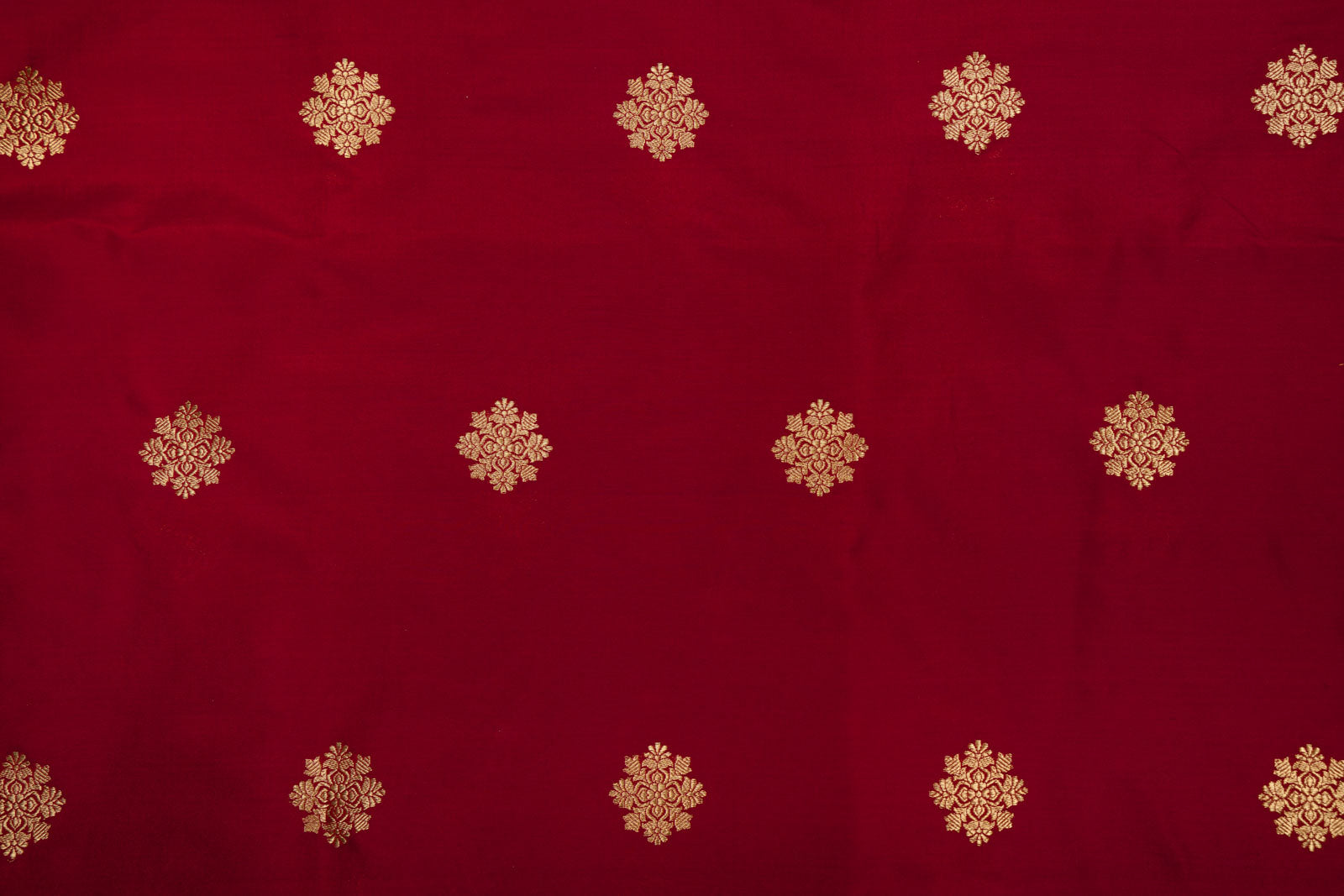 Maroon Handwoven Banarasi Silk Fabric