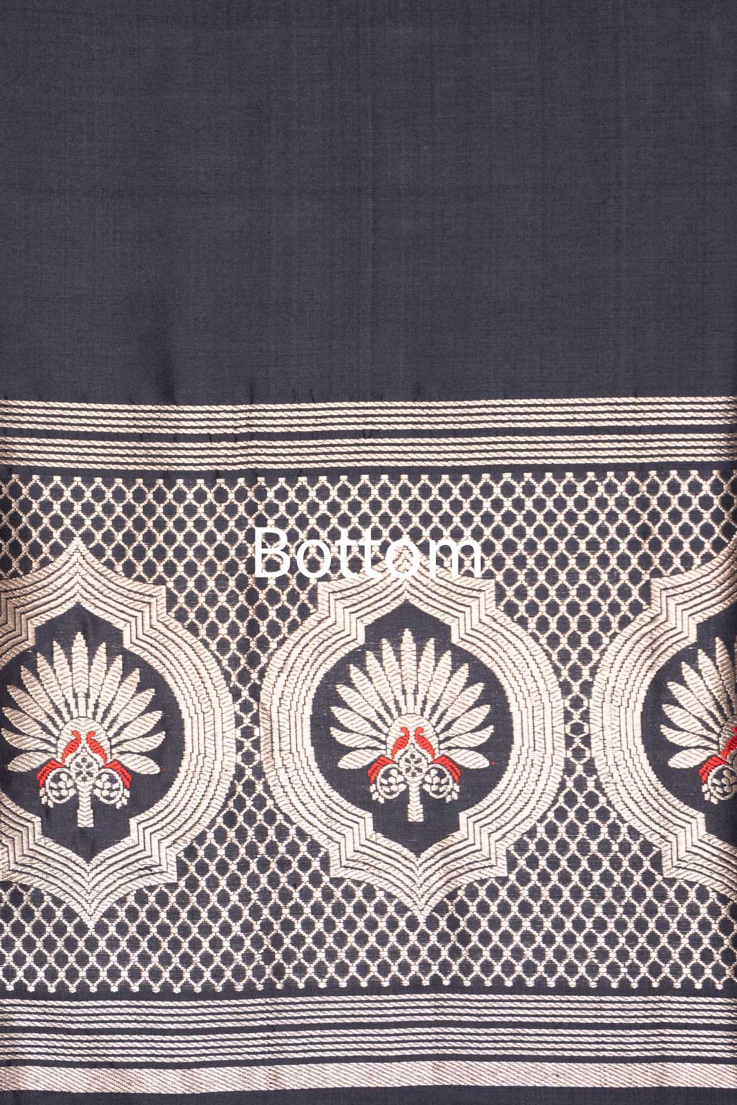 Black Handwoven Banarasi Silk Suit Piece