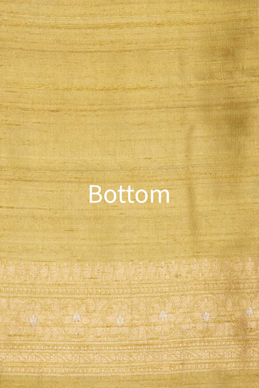 Yellowish Green Handwoven Banarasi Raw Silk Suit Piece