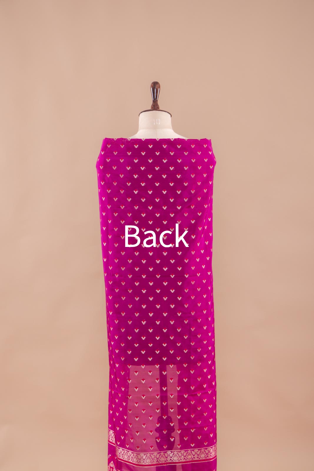 Magenta Pink Handwoven Banarasi Silk Suit Piece