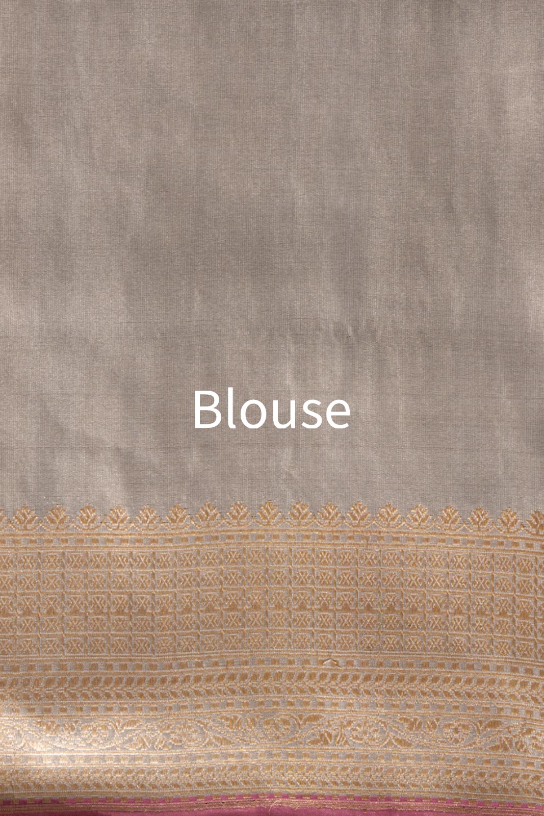 Grey Handwoven Banarasi Kadhua Silk Tissue Saree