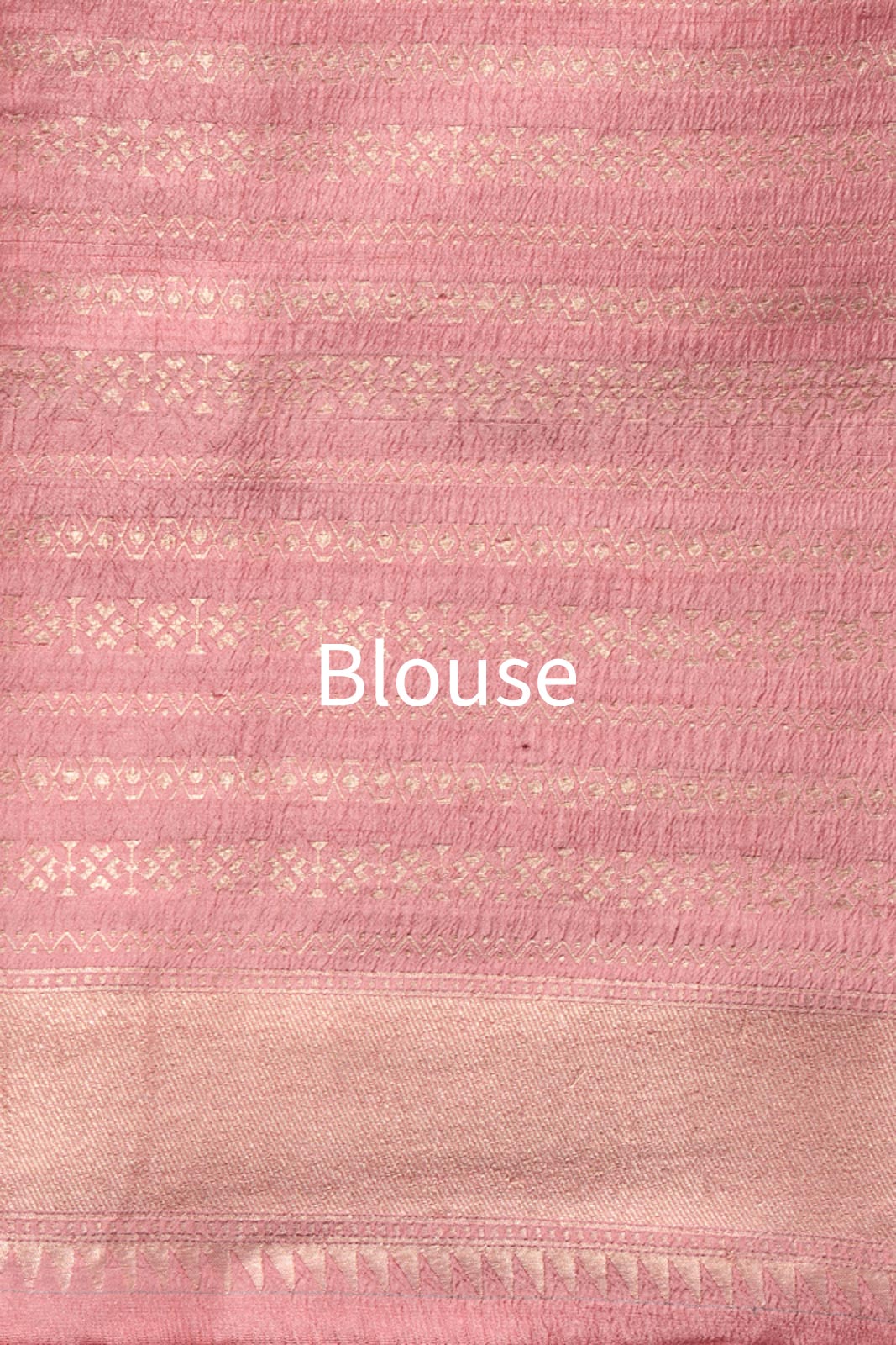 Pink Handwoven Banarasi Tussar Georgette Saree