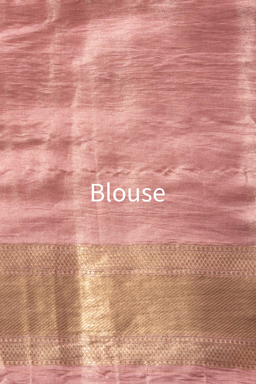 Baby Pink Handwoven Banarasi Silk Tissue Saree