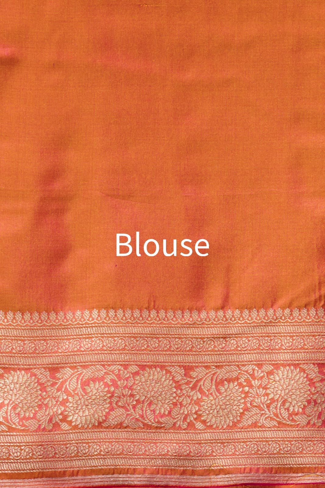 Pink Orange Handwoven Banarasi Silk Saree