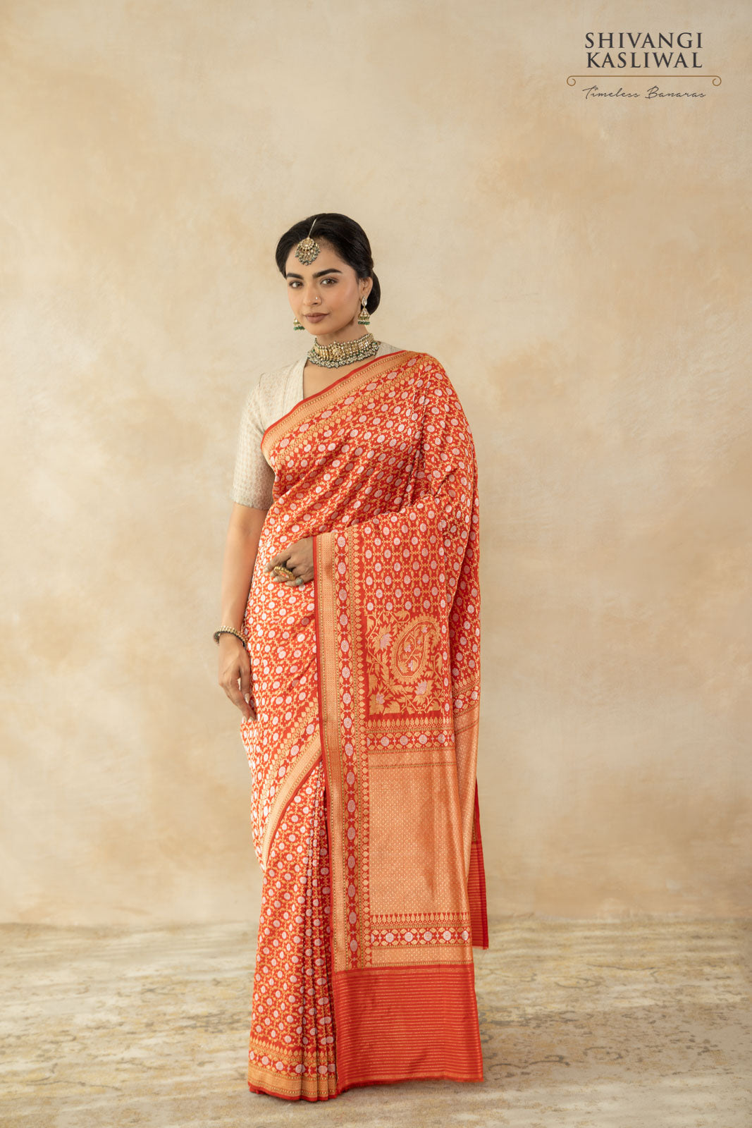 Red Handwoven Banarasi Real Zari Saree