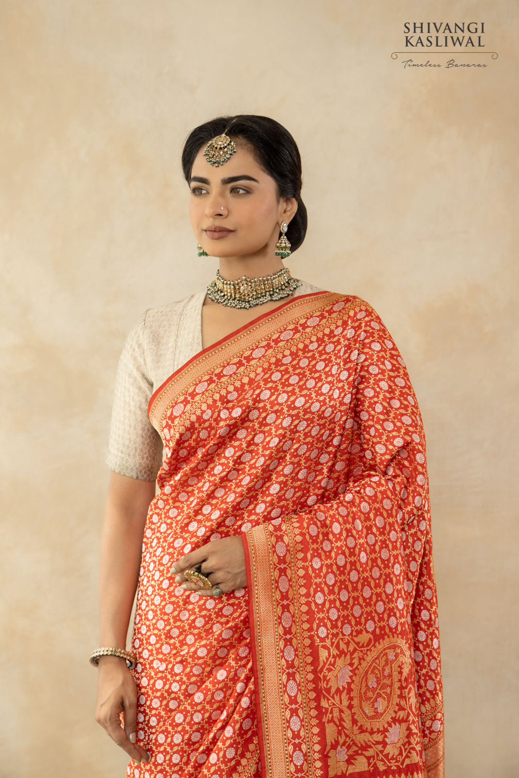 Red Handwoven Banarasi Real Zari Saree