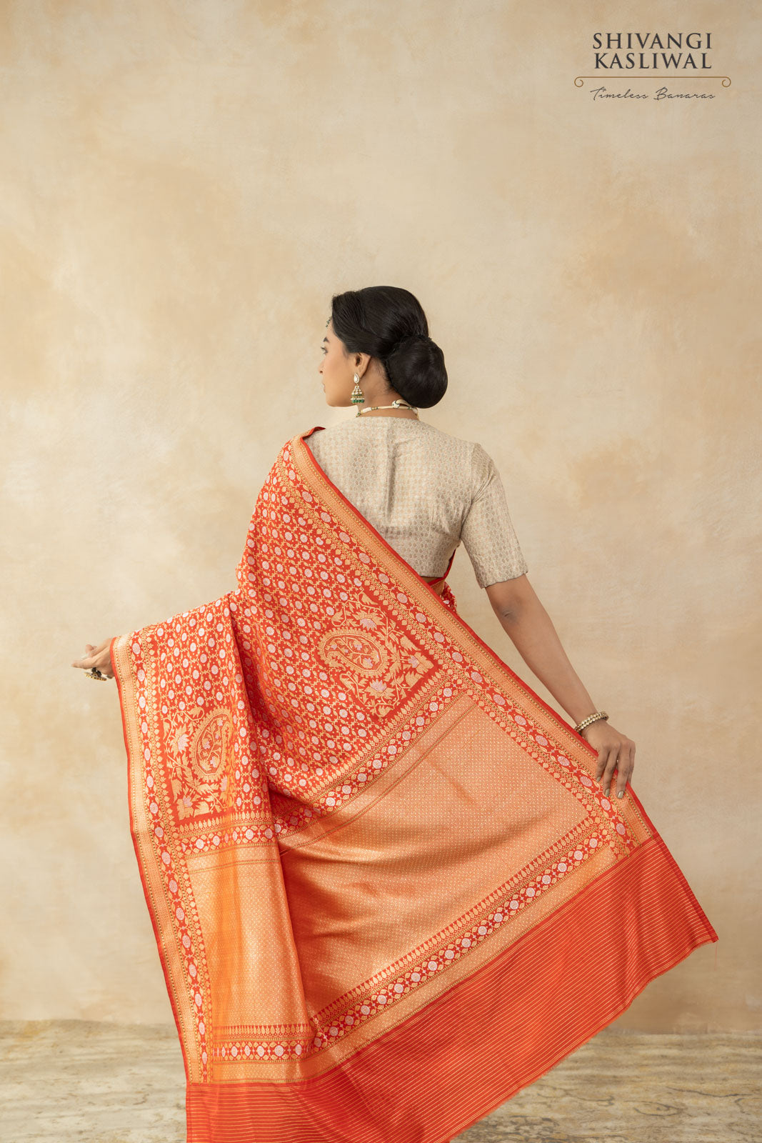 Red Handwoven Banarasi Real Zari Saree