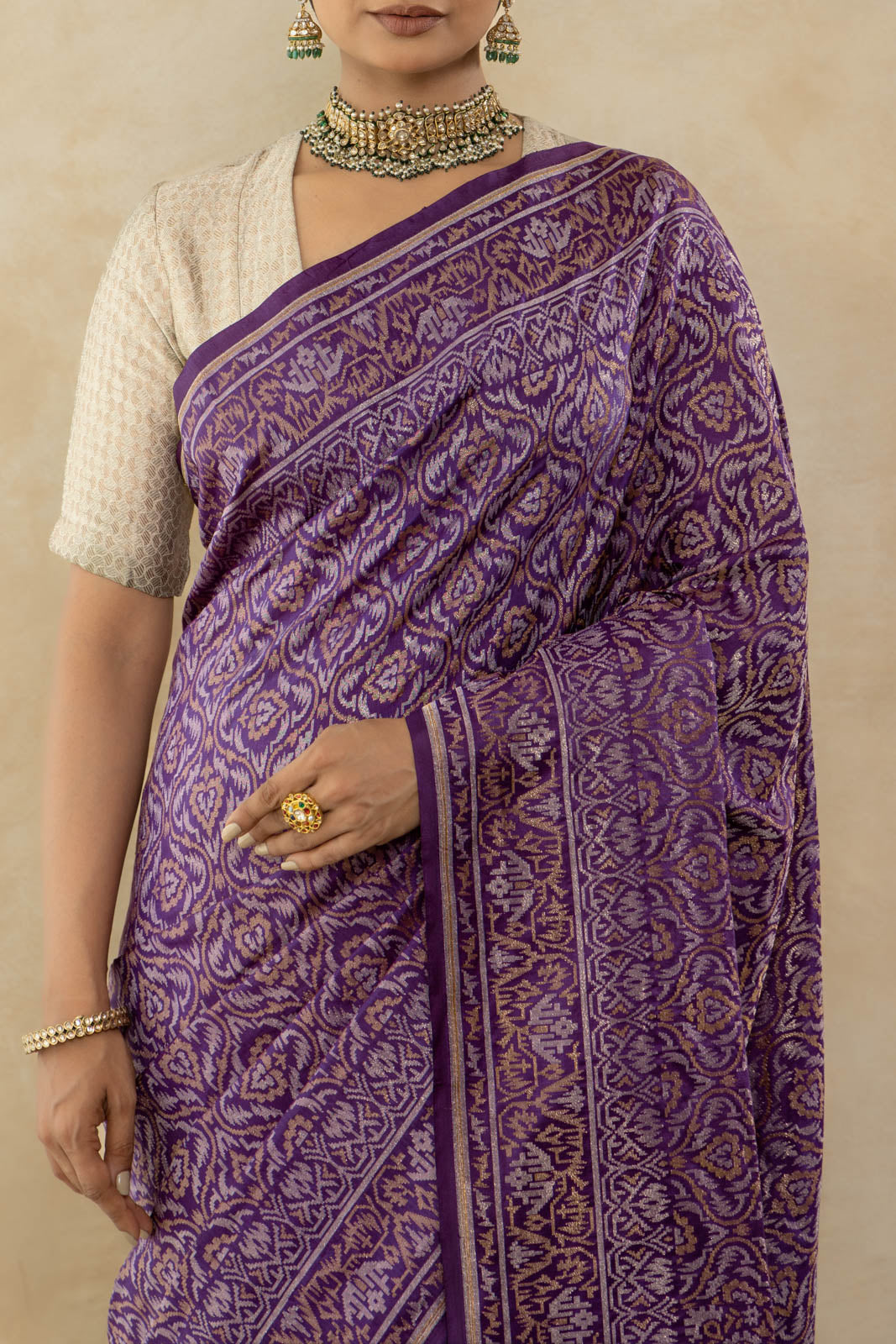 Purple Handwoven Banarasi Silk Saree