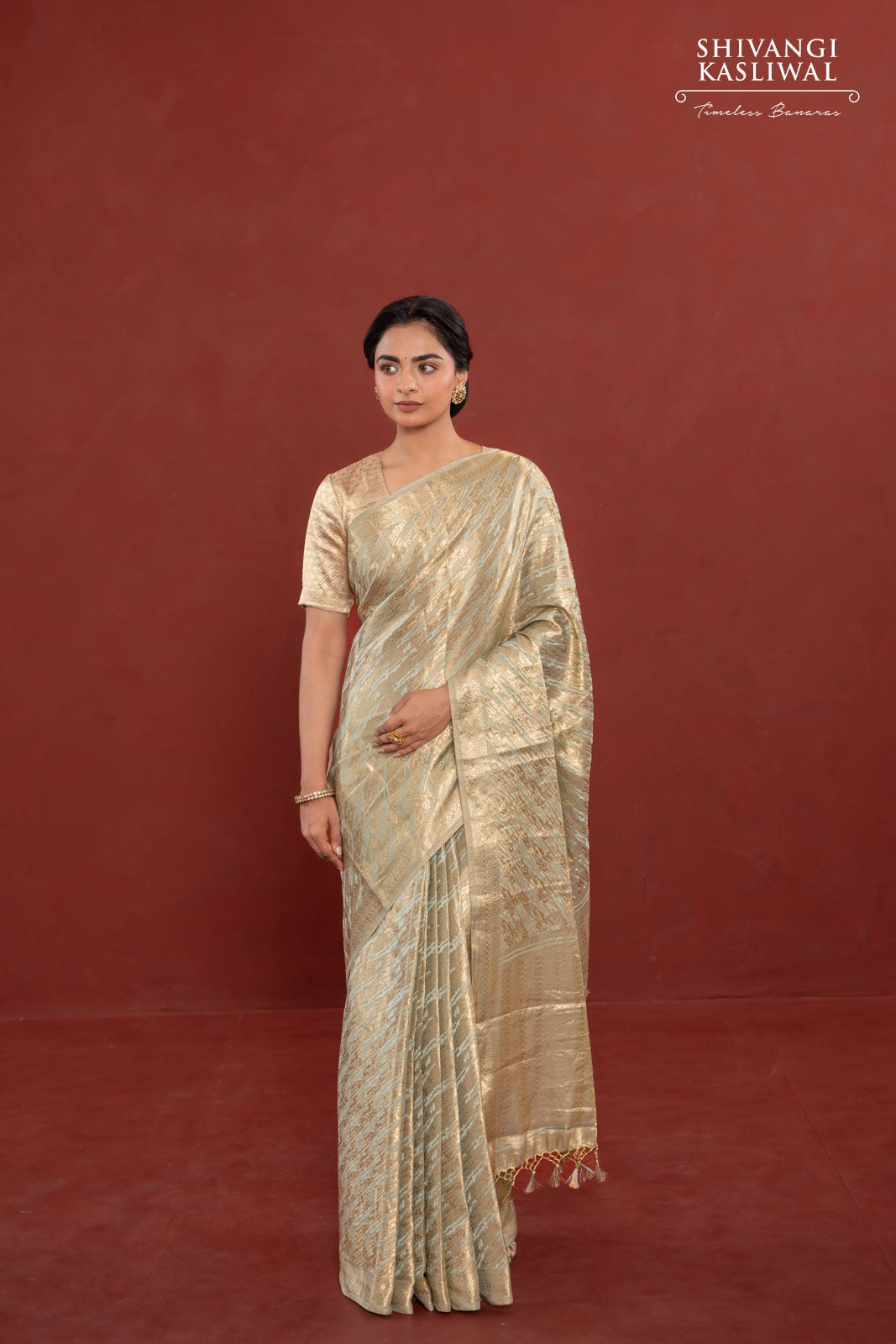 Mint Green Handwoven Banarasi Silk Saree