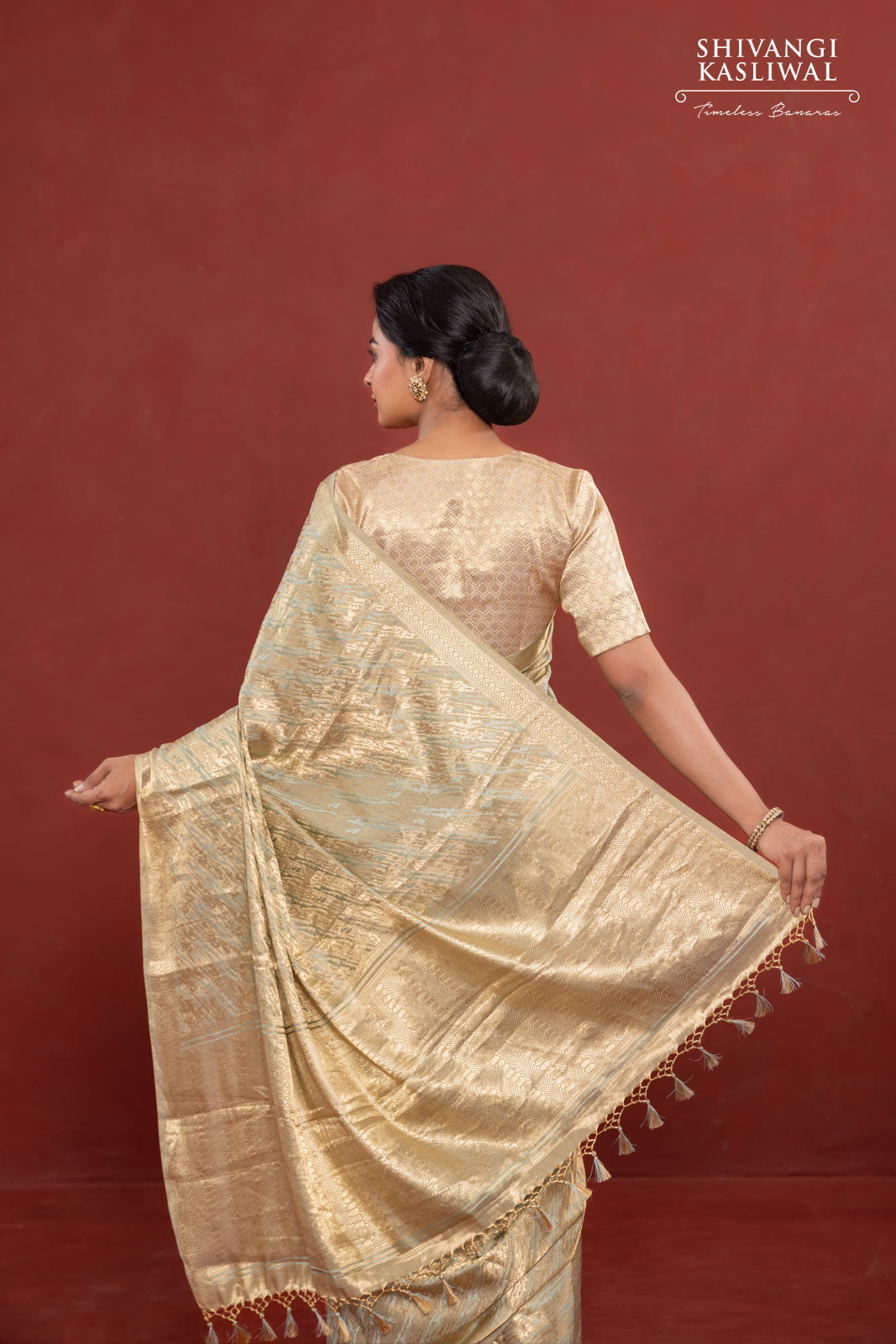 Mint Green Handwoven Banarasi Silk Saree