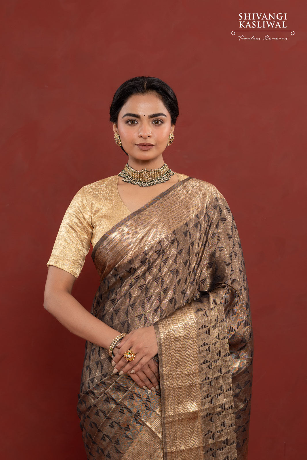 Black Handwoven Banarasi Silk Saree