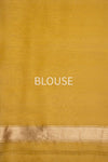 Yellow Handwoven Banarasi Kadhua Organza Silk Saree