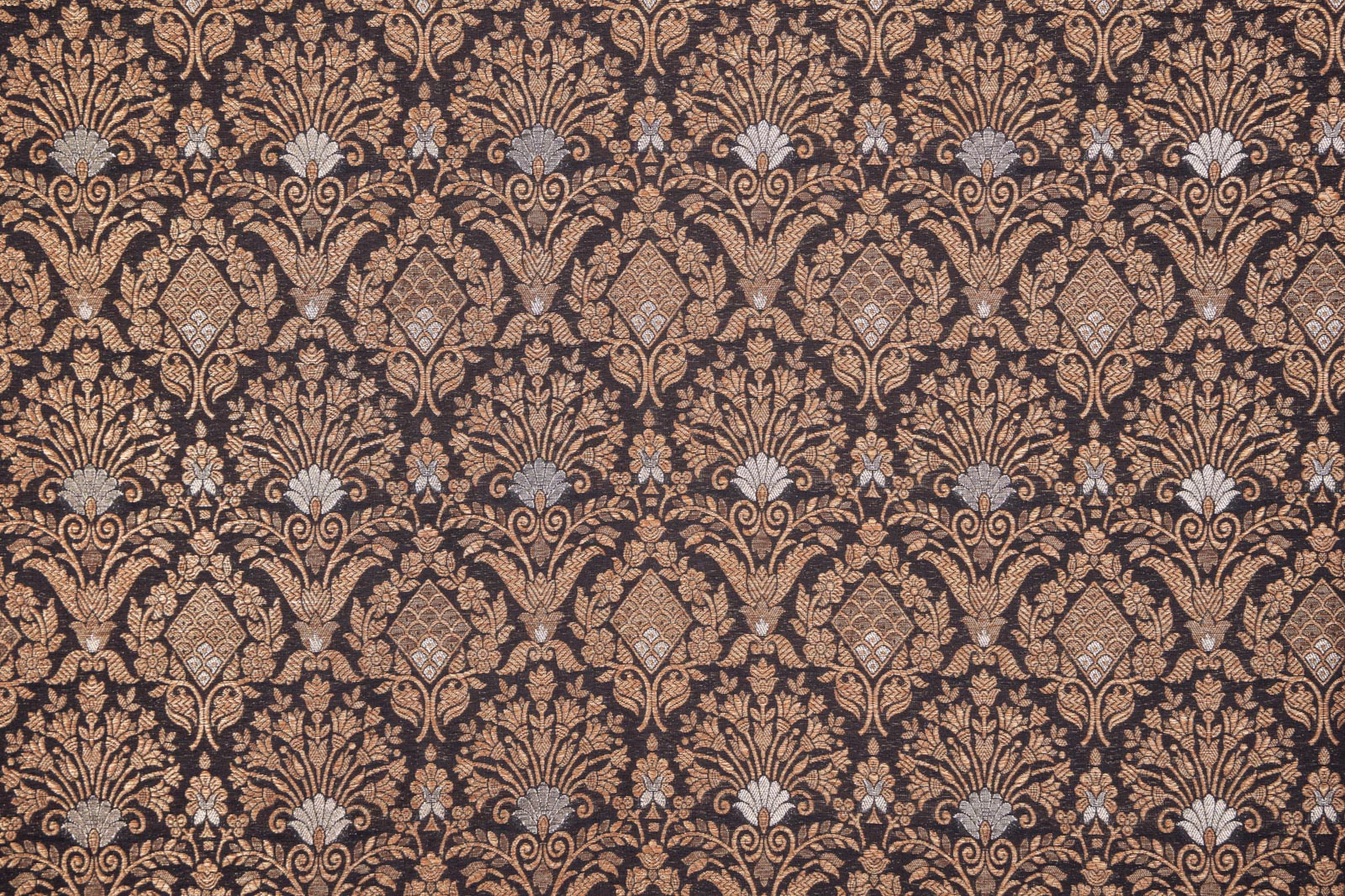 Black Handwoven Banarasi Brocade Fabric