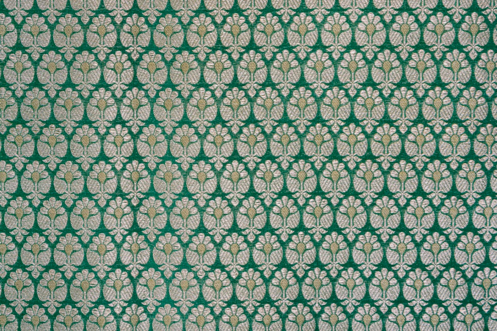 Green Handwoven Banarasi Brocade Fabric