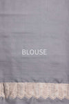 Powder Blue Handwoven Banarasi Silk Saree