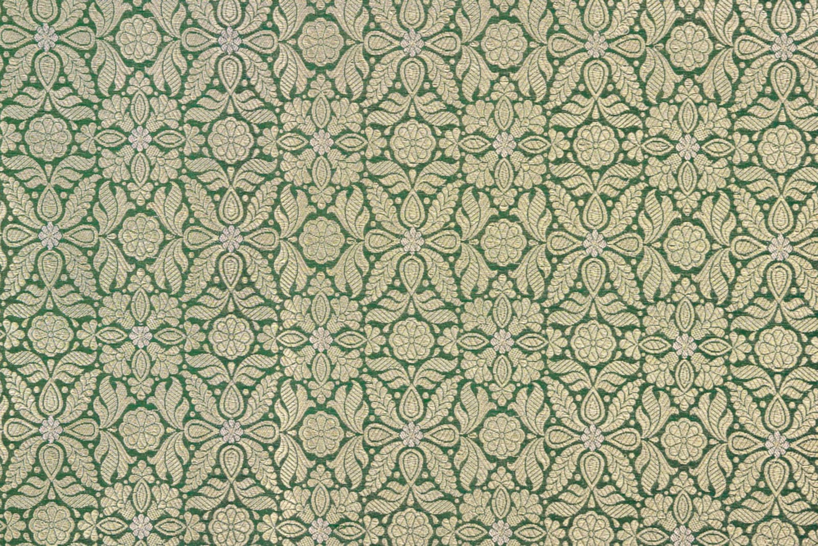 Green Handwoven Banarasi Brocade Fabric