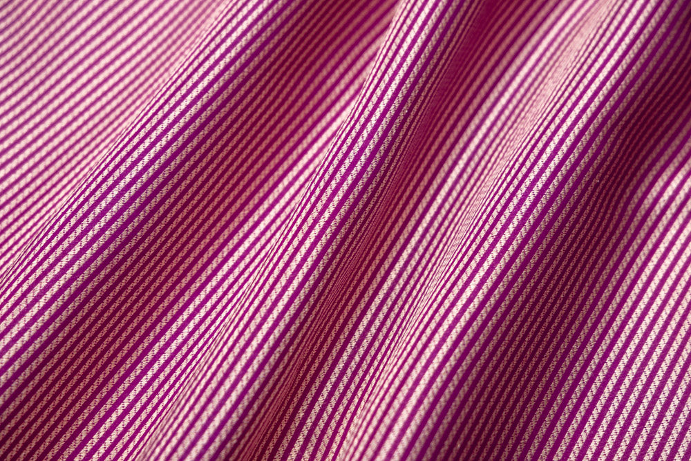 Magenta Purple Handwoven Banarasi Brocade Fabric