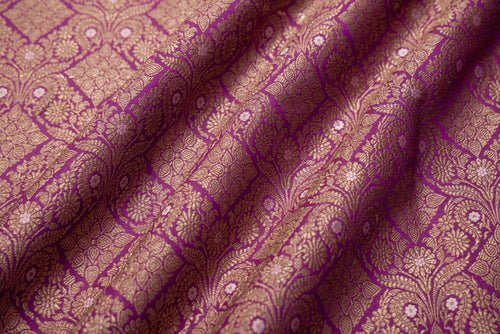 Magenta Pink Handwoven Banarasi Brocade Fabric