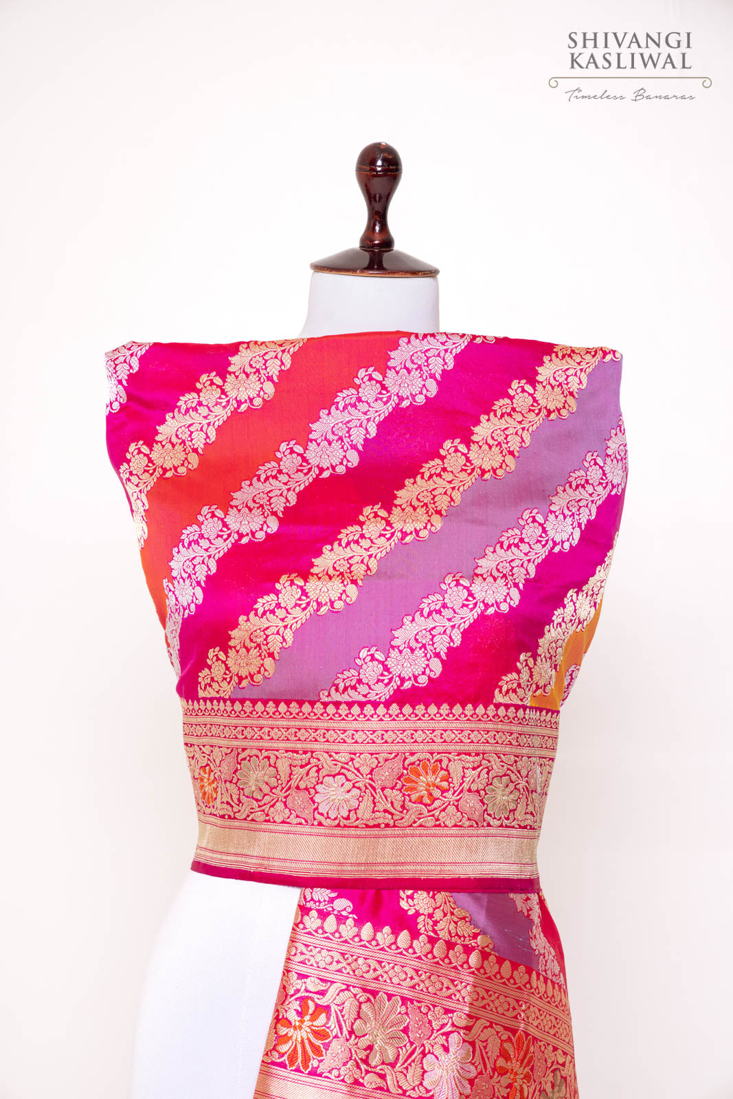 Multicolor Rangkat Handwoven Banarasi Kadhua Silk Dupatta