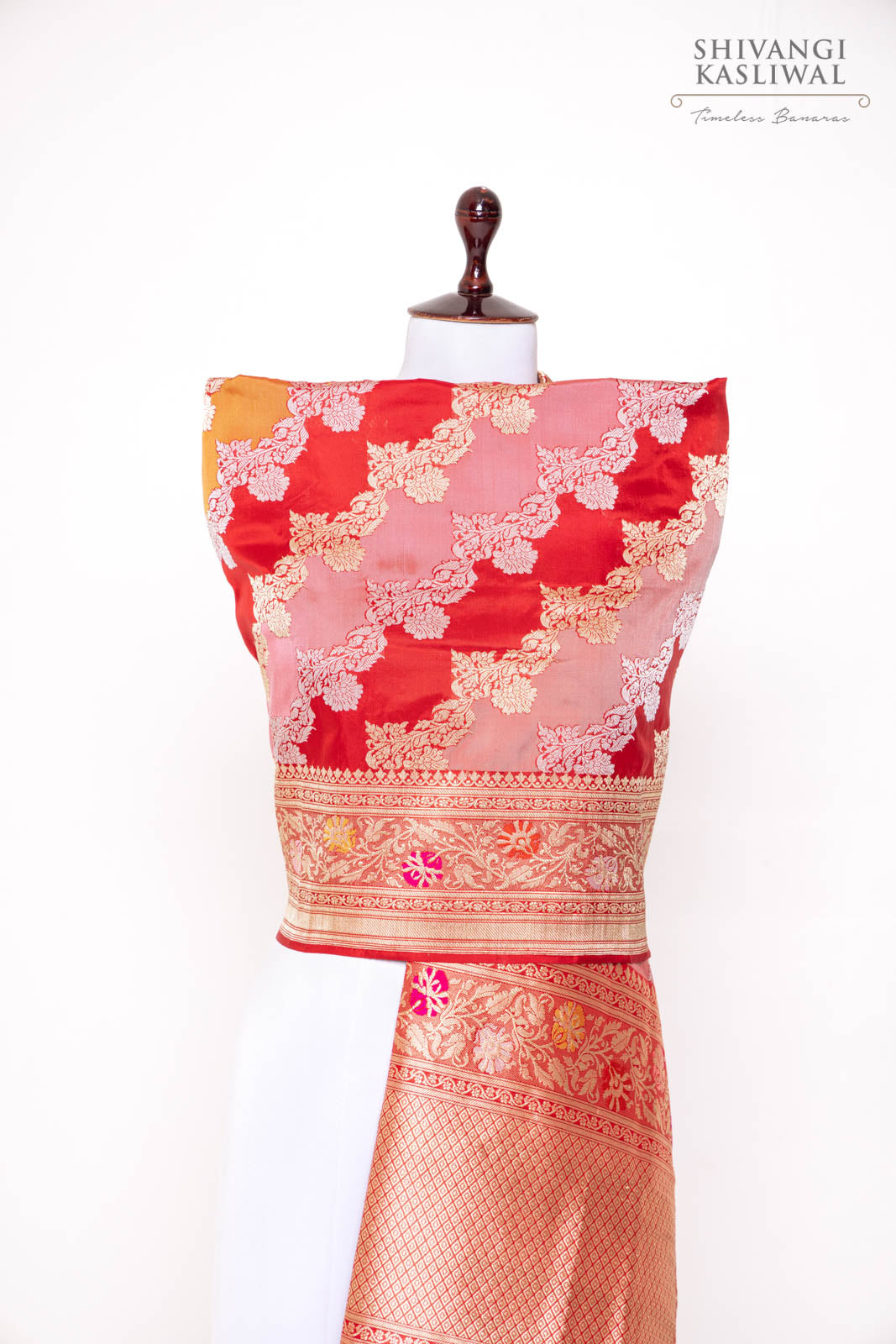 Multicolor Rangkat Handwoven Banarasi Kadhua Silk Dupatta